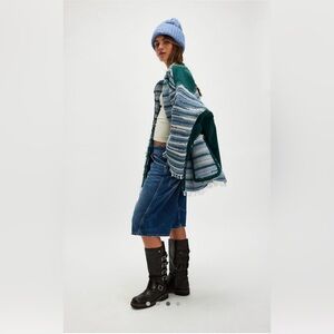 NWT Free People KSENIASCHNAIDER Hand-Crafted Zero Waste Poncho Size XS